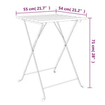 ZNTS 3 Piece Folding Bistro Set Solid Wood Acacia and Steel 319972