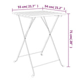 ZNTS 3 Piece Folding Bistro Set Solid Wood Acacia and Steel 319972