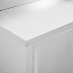ZNTS Work Table with Sliding Doors 100x50x cm Stainless Steel 51050
