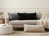 Cushion Cover 6 pcs HOUTEN Dark Grey 40 x 80 cm Chenille Fabric 918224