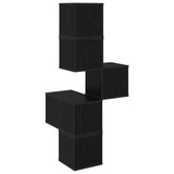 Wall Corner Shelf Black Oak 48 x 48 x 120 cm Engineered Wood 8012229