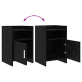 Bedside Tables 2 pcs Black Oak 40 x 36 x 60 cm Engineered Wood 8011038