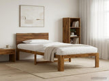 Single Bed Frame with Headboard ROSTOCK Natural 90 x 200 cm 903414