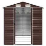 Garden Shed Brown 191x385x198 cm Galvanised Steel 3188267