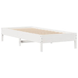Bookcase Bed without Mattress White 90x190 cm Single Solid Wood Pine 3322853