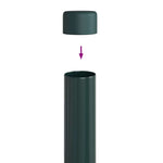 Fence Posts 12 pcs Green 120 cm Powder-coated steel 42012732