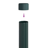 Fence Posts 12 pcs Green 120 cm Powder-coated steel 42012732