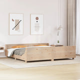 Bed Frame without Mattress 180x200 cm Super King Solid Wood Pine 3302273