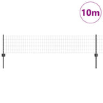 Fence with Posts Grey 0.4 x 10 m Steel 3336062