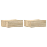 800313 Floating Nightstands 2 pcs Sonoma Oak 40x30x15 cm Engineered Wood