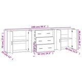 Sideboards 3 pcs Smoked Oak Engineered Wood 3185404