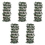 Willow Trellis Fence 5 pcs with Artificial Leaves 180x90 cm 140913