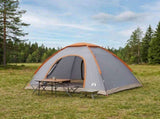 Camping Tent with Roof Grey and Orange 275 x 215 x 125 cm 42028634