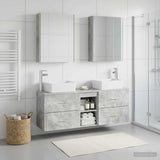 Bathroom Furniture Set 5 pcs Concrete Grey 3406850