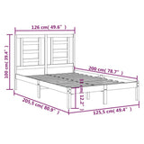 Bed Frame without Mattress 120x200 cm Solid Wood Pine 3104343