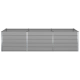 Planter Light Grey 290 x 100 x 75 cm Galvanised Steel 42018170