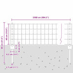 Fence with Posts Green 0.4 x 25 m Steel 3336019