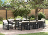 Garden Dining Set 9 pcs Black Poly Rattan 3380620