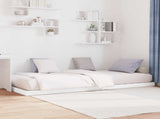 Floor Bed Frame White 90 x 190 cm Engineered Wood 893524