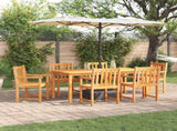 Garden Dining Set 7 pcs Brown Solid Acacia Wood 3375647