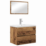 Bathroom Furniture Set 3 pcs Old Wood Engineered Wood 3393504