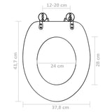 WC Toilet Seats with Lid 2 pcs MDF Beach Design 3056410