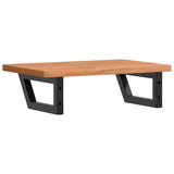 Basin Shelf Wall Mounted Steel and Solid Wood Beech 3302371