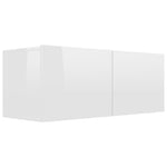 ZNTS 6 Piece TV Cabinet Set High Gloss White Engineered Wood 3079292