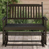 Glider Bench Black 118x70x104.5 cm Solid Wood Poplar 4008866