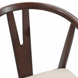 Dining Chair 2 pcs Light Brown and Light Solid Rubber Wood 42020402