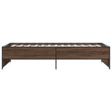 Bed Frame without Mattress Brown Oak 90x200 cm 845245