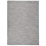 Outdoor Flatweave Rug 200x280 cm Brown and Blue 340819