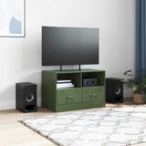TV Cabinet Olive Green 67x39x44 cm Steel 841747