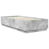 Bed Frame Concrete Grey 90 x 200 cm Engineered Wood 3408211