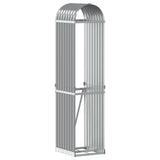 Log Holder Light Grey 40x45x170 cm Galvanised Steel 364548