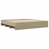 Bed Frame Sonoma oak Engineered wood 200x200cm Bed Frame 3295627