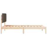 Bed Frame with Upholstered Headboard Taupe 100 x 200 cm 878072
