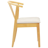 Dining Chair 2 pcs Natural and Light Solid Rubberwood 42020395