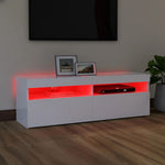 TV Cabinet with LED Lights White 120x35x40 cm 804373