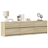 TV Cabinet with LED Sonoma Oak 180x34x50 cm Engineered Wood 3307928