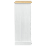 Wine cabinet White 97 x 45 x 114 cm Solid Pine Wood 42024956
