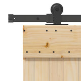 Sliding Door with Hardware Set 80x210 cm Solid Wood Pine 3332761