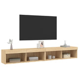 TV Cabinets with LED Lights 2 pcs Sonoma Oak 100x30x30 cm 837160