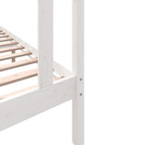 3101334 Bed Frame without Mattress White Solid Wood 90x200 cm