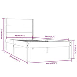 Bed Frame without Mattress 90x200 cm Solid Wood Pine 3104138