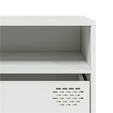 ZNTS TV Cabinet White 202x39x43.5 cm Cold-rolled Steel 851351