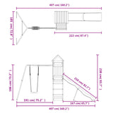 Outdoor Playset Solid Wood Pine 3156961