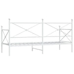 Day Bed without Mattress White 75x190 cm Steel 4104679