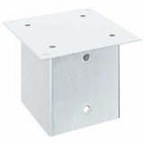 Post Bases Square 12 pcs Silver 141x141 mm Galvanised Steel 42000017