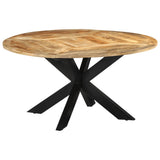 Dining Table 150x76 cm Solid Rough Wood Mango 351710